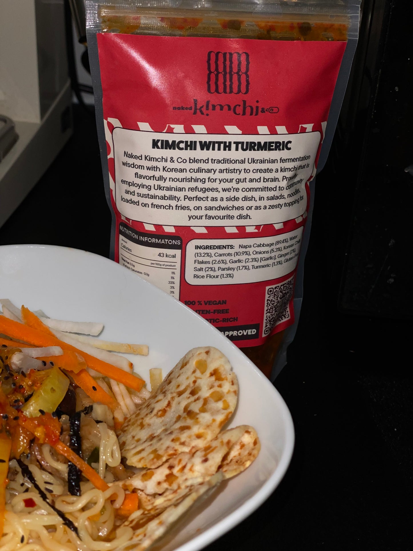 Vegan Gluten Free Kimchi with Turmeric